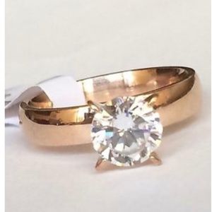 Rose Gold Solitaire Engagement Ring Sz 6 7 8 9 10